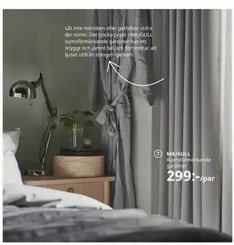 IKEA MAJGULL rumsförmörkande gardiner erbjuda