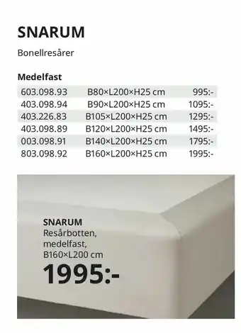 SNARUM Resårbotten