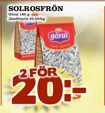 Matvärlden Tensta Solrosfrön erbjuda