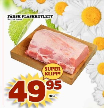 Nya Pulsen Färsk fläskkotlett erbjuda
