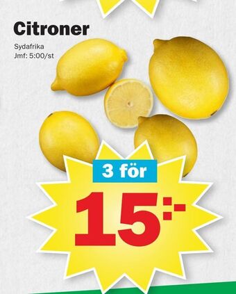 Pekås Citroner erbjuda