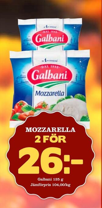 Supergrossen Mozzarella erbjuda
