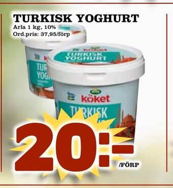 Supergrossen Turkisk yoghurt erbjuda