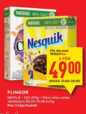 Willys Flingor erbjuda