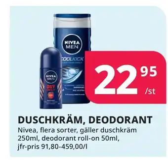 Tempo Duschkräm, deodorant erbjuda