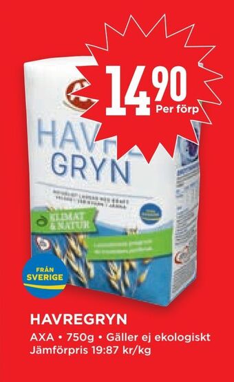 Willys Havregryn erbjuda