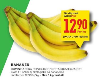 Willys Bananer erbjuda