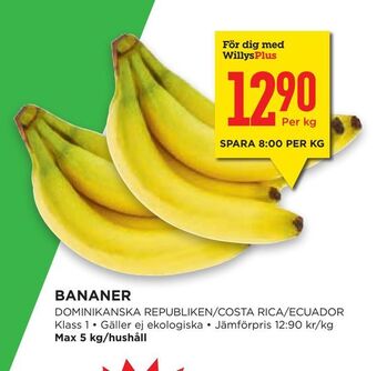 Willys Hemma Bananer erbjuda