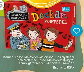 Leklust Kärnan lasse-majas deckarkortspel erbjuda