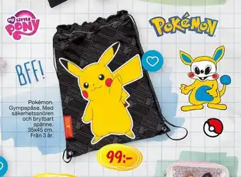 Leklust Pokémon. gympapåse. med säkerhetssnören och brytbart spänne erbjuda