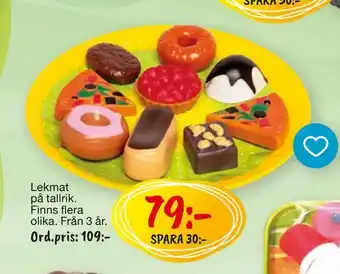 Lekmat på tallrik