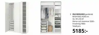 IKEA PAX/BERGSBO garderob erbjuda