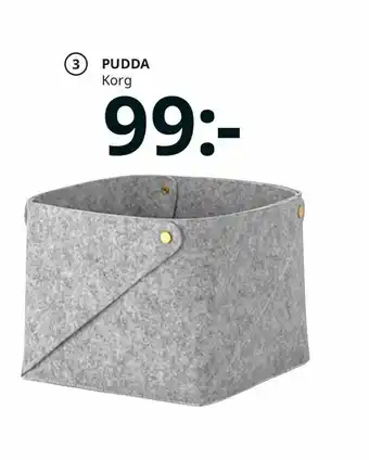 IKEA PUDDA korg erbjuda
