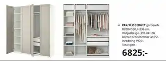 IKEA PAX/FLISBERGET garderob erbjuda