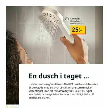 IKEA LILLREVET handdusch med 1 funktion erbjuda