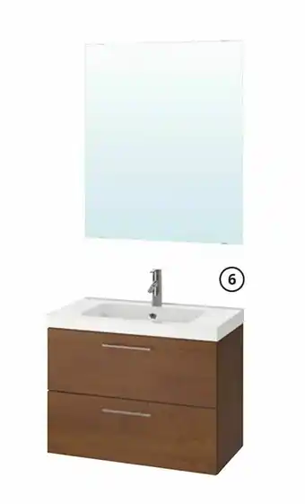 IKEA GODMORGON kommod /ODENSVIK tvättställ/ DALSKÄR tvättställsblandare /LETTAN spegel erbjuda