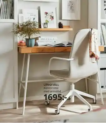 IKEA LÅNGFJÄLL Kontorsstol med armstöd erbjuda