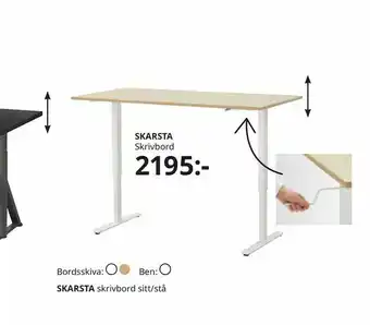 IKEA SKARSTA Skrivbord erbjuda