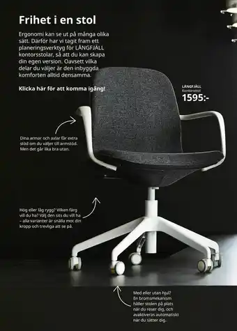 IKEA LÅNGFJÄLL Kontorsstol erbjuda
