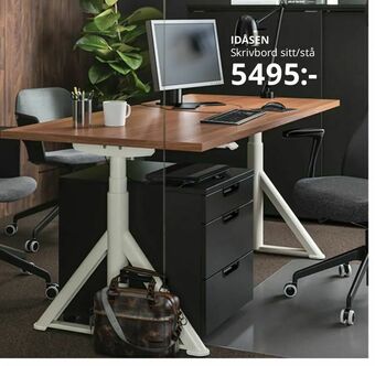 IDÅSEN Skrivbord sitt/stå