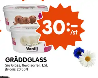 Tempo Gräddglass 1,5l erbjuda