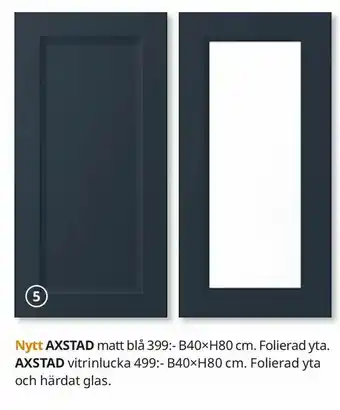 IKEA AXSTAD matt blå eller AXSTAD vitrinlucka erbjuda