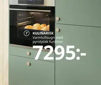 IKEA KULINARISK varmluftsugn med pyrolytisk funktion erbjuda