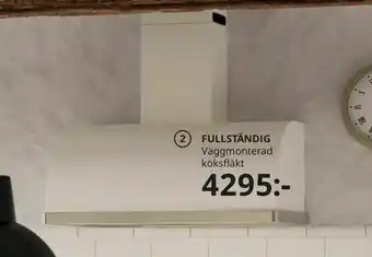 IKEA FULLSTÄNDIG väggmonterad köksfläkt erbjuda