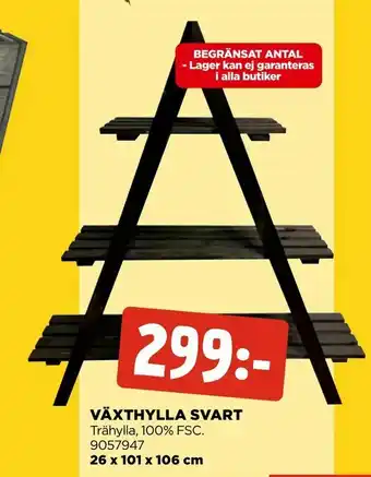 Växthylla svart