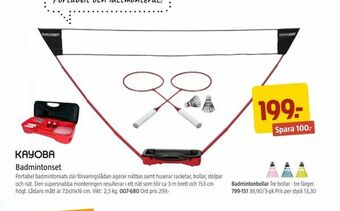 Jula Badmintonset erbjuda