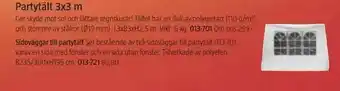 Jula Sidoväggar till partytält erbjuda