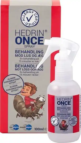 Apotek Hjärtat Hedrin once spraygel 100 ml erbjuda