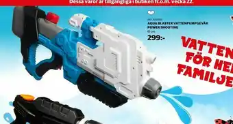 Lekia Aqua blaster vattenpumpgevär power shooting erbjuda