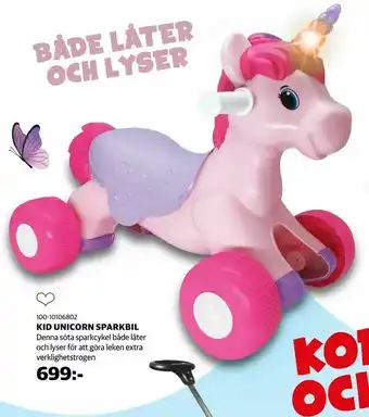 Lekia Kid unicorn sparkbil erbjuda