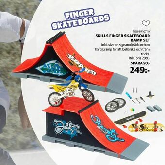Lekia Skills finger skateboard ramp set erbjuda