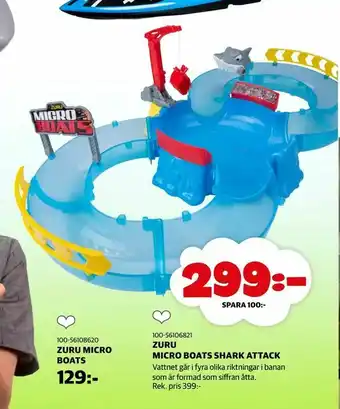 Lekia Zuru micro boats shark attack erbjuda