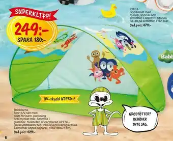 Stort UV-tält med plats för barn