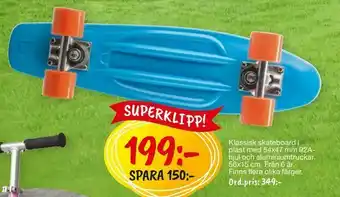 Leklust Klassisk skateboard i plast erbjuda