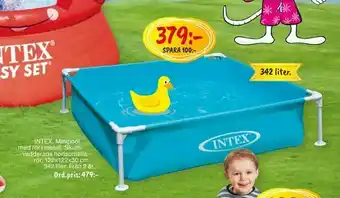 Leklust INTEX Minipool med rör i metall erbjuda