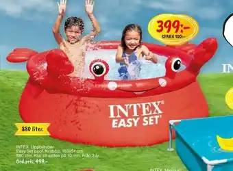 NTEX Uppblåsbar Easy Set pool Krabba