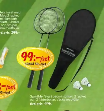Leklust SportMe Svart badmintonset erbjuda