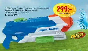 Leklust NERF Super Soaker Floodinator vattenpumpgevär erbjuda