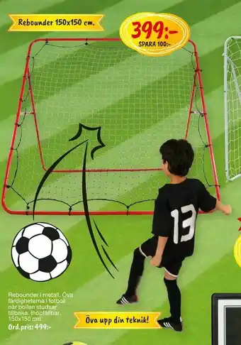 Rebounder i metall öva färdigheterna i fotboll när bollen studsar tillbaka