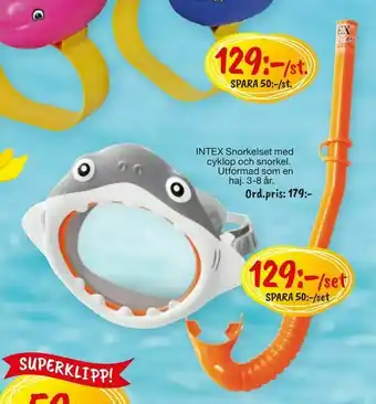 Snorkelset med cyklop och snorkel