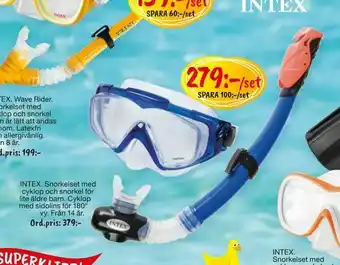 Leklust Snorkelset med cyklop och snorkel för lite äldre barn erbjuda