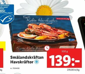 Lidl Smålandskräftan Havskräftor erbjuda