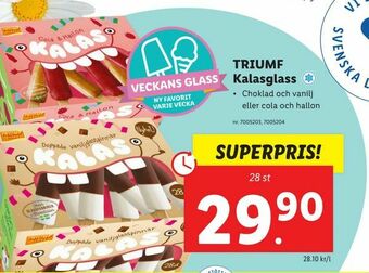 Lidl TRIUMF Kalasglass erbjuda