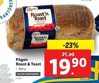 Lidl Pågen Roast & Toast erbjuda