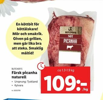 Lidl Färsk picanha naturell erbjuda