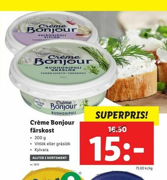 Lidl Crème Bonjour färskost erbjuda